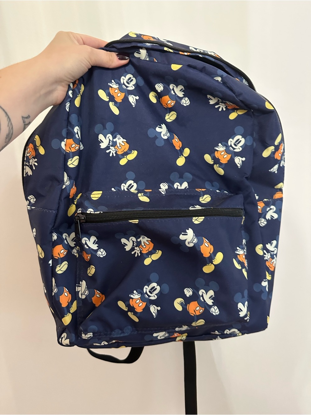 Disney Navy Blue Mickey Mouse Print Backpack